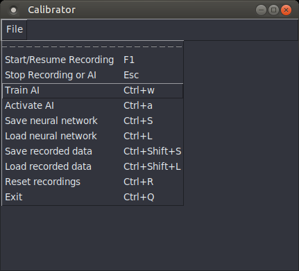 screenshot of old 'Calibrator' tool